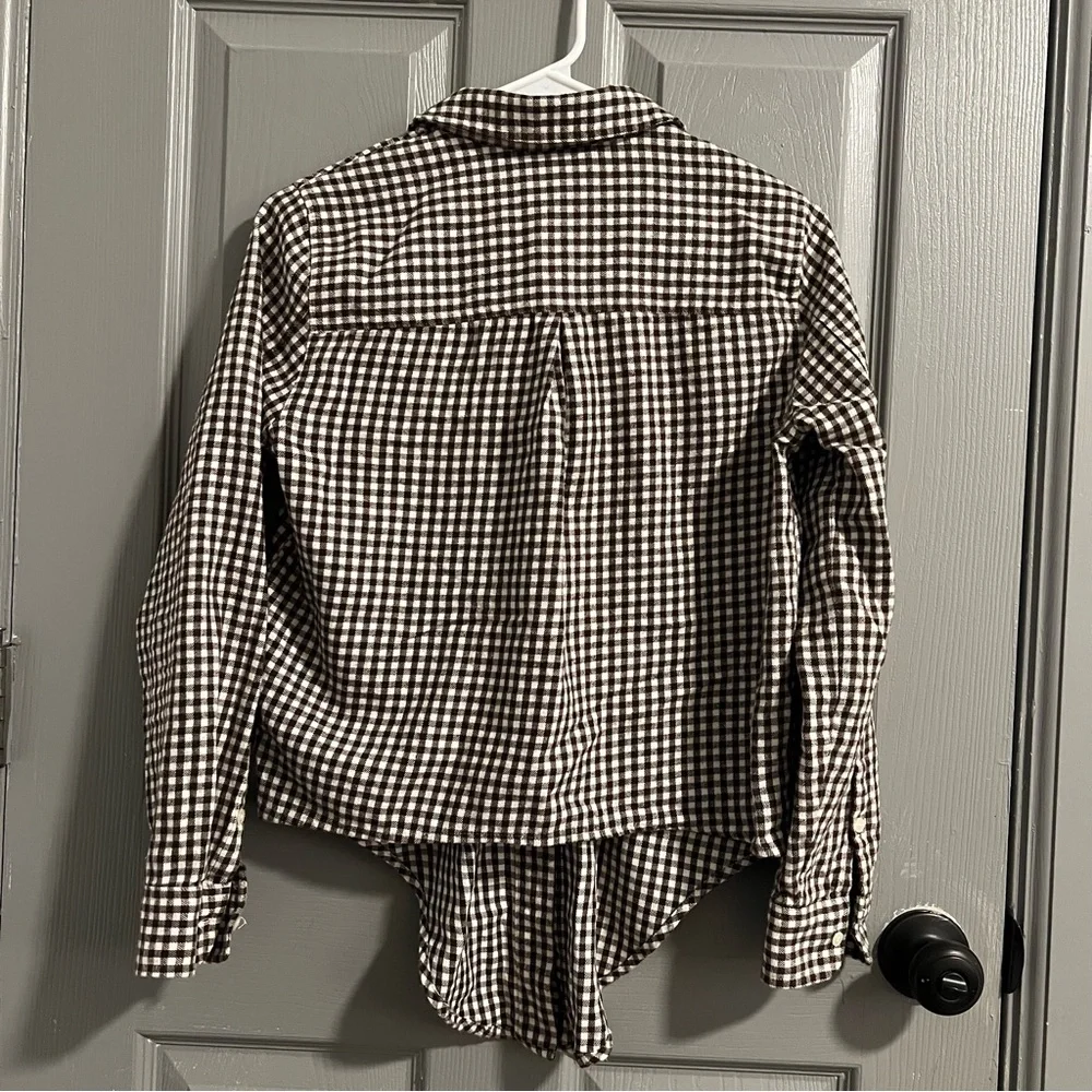 Madewell Brown and White Checkered Shirt - Picture 7 of 7